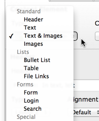 The type selector