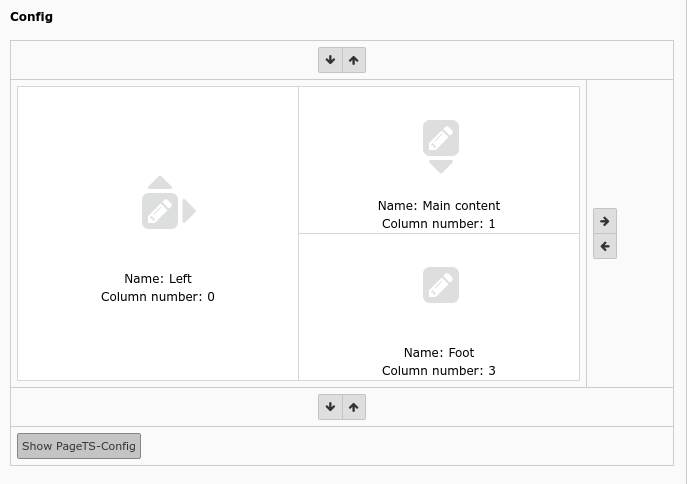 Backend layout editor (config)