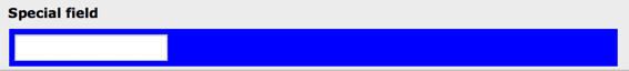 A sample user-defined field