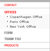 Output of the example menu.