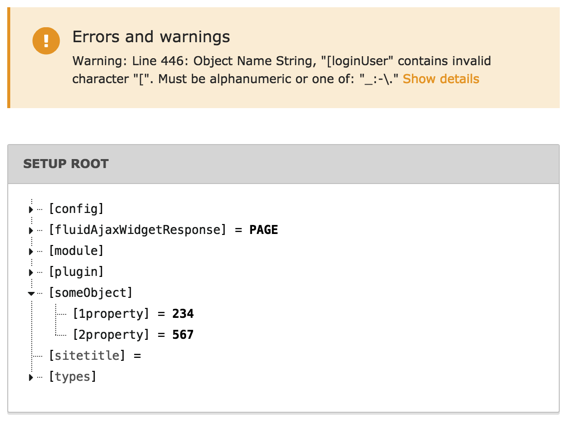 Error after having used a condition where it is not allowed.