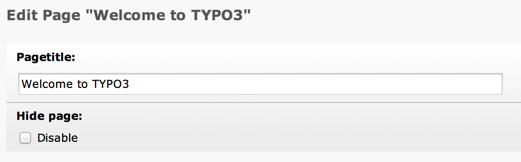 The restricted form for editing a page