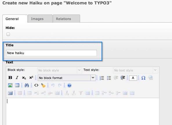 Creating a new haiku