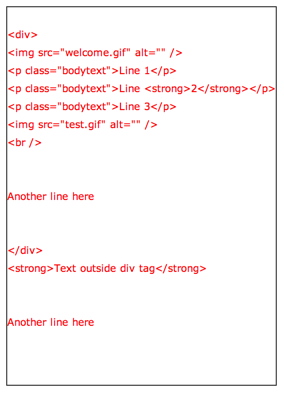 Debug output of cleaned up HTML