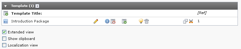 A TypoScript template as seen in the Web > List module.