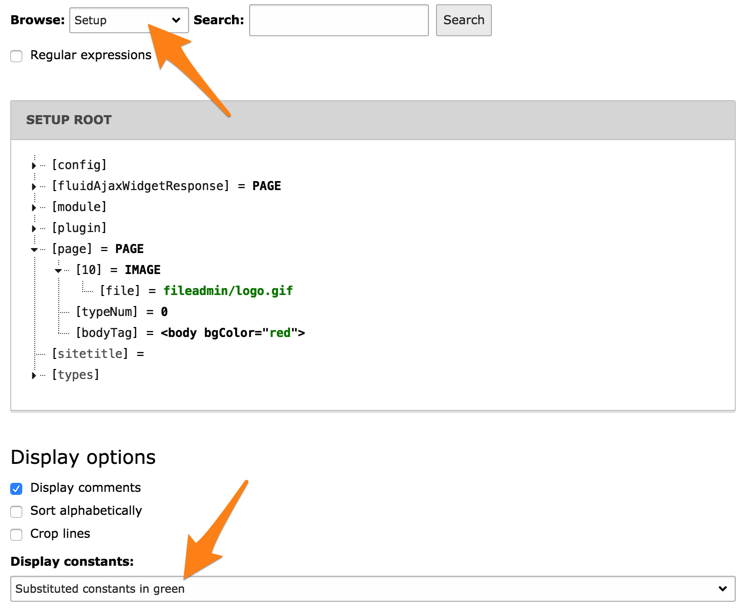 Overview of the defined setup